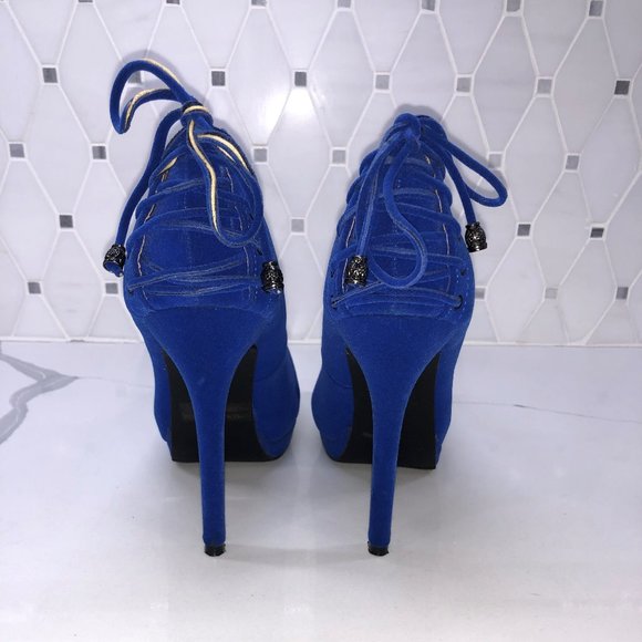Wild Rose Cobalt Blue Stiletto Heels - Picture 6 of 6